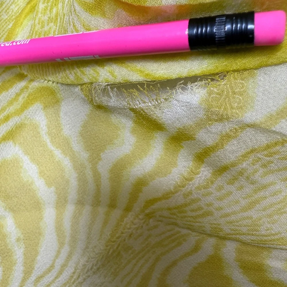 Diane Von Furstenberg Gilmore silk sheer Blouse -cp - Picture 6 of 8